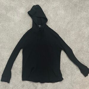 Forever 21 Black Hooded Knit Sweater